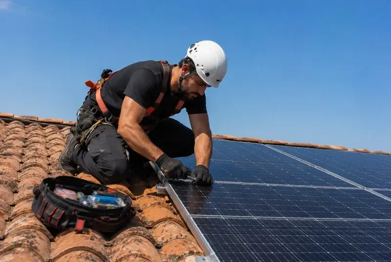 Maintenance et monitoring de panneaux solaires à Fontcouverte